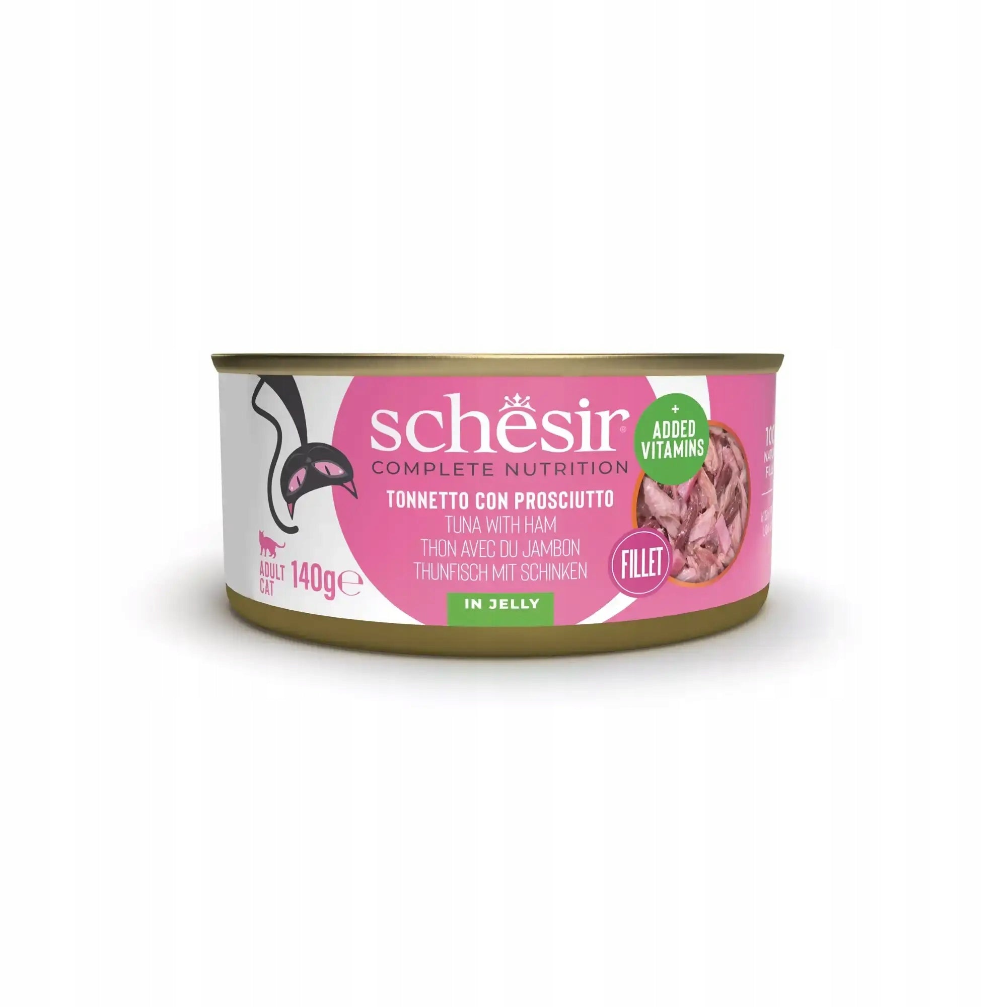 Schesir Tonno con Prosciutto al Naturale 140g - Umido Gatto Schesir Tonno con Prosciutto al Naturale 140g - Umido Gatto